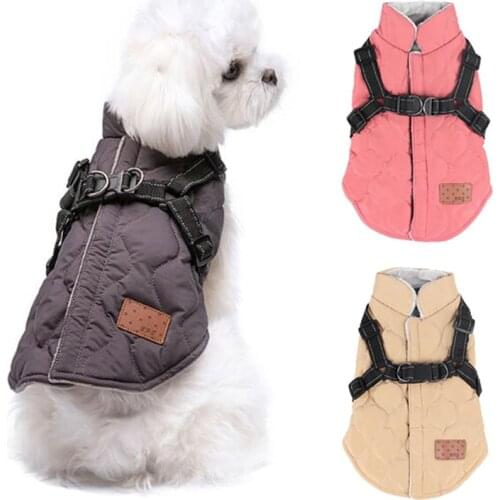 Small Dogs Harness Vest Clothes Puppy Clothing Winter Dog Jacket Coat Warm Pet Clothes For Shih Tzu Poodle Chihuahua Pug Teddy