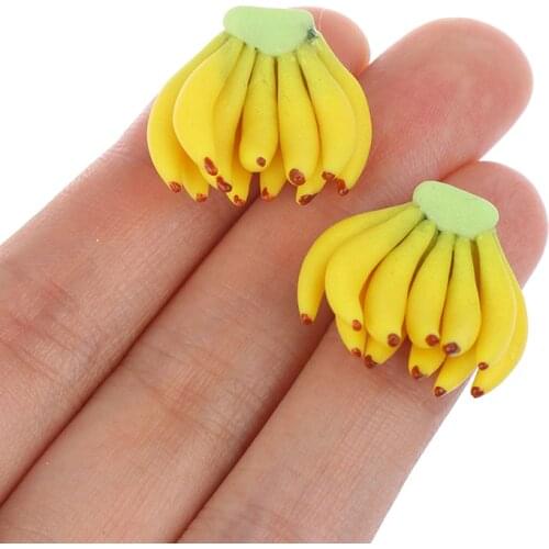 Mini Food Fruit Banana For 1:12 Doll Houses Miniature Bunch of Banana Kitchen Food Fruit Accessories Decor Dollhouse Miniature