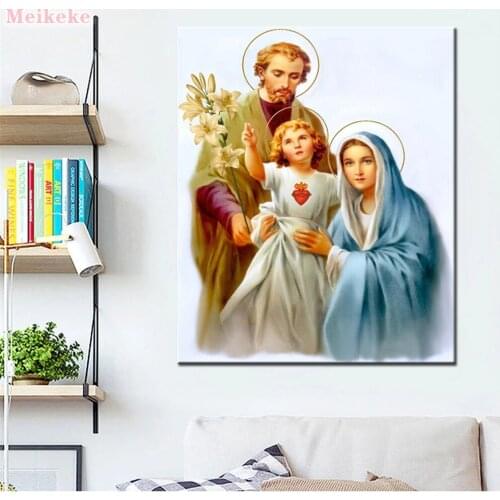 Full DIY Diamond Painting kit Holy Family Cross Stitch Diamond Embroidery Patterns rhinestones Mosaic home decor