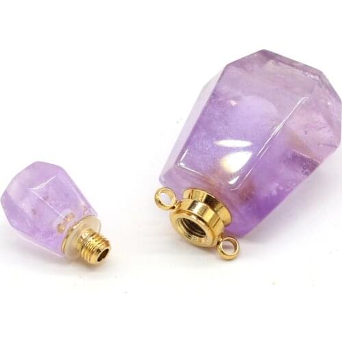 Natural stone semi-precious stone stone perfume bottle pendant jewelry can be used for DIY necklace bracelet making accessories