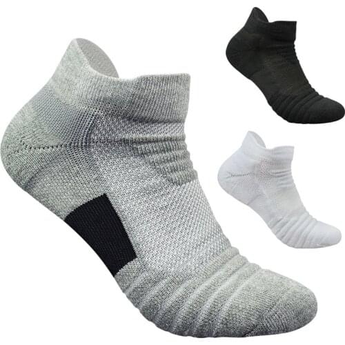 5Pairs/Lot Quick Drying Socks Pure Cotton Short Towel Bottom Thickening Ventilation Outdoor Sports Basketball Run Male L2019LQB
