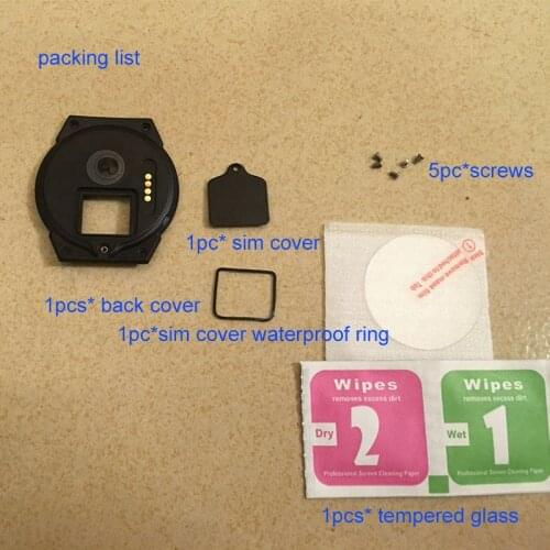Original kingwear kw88 pro smart watch phone watch clock saat plastic spare parts kw88 watch sim back cover black backcover case
