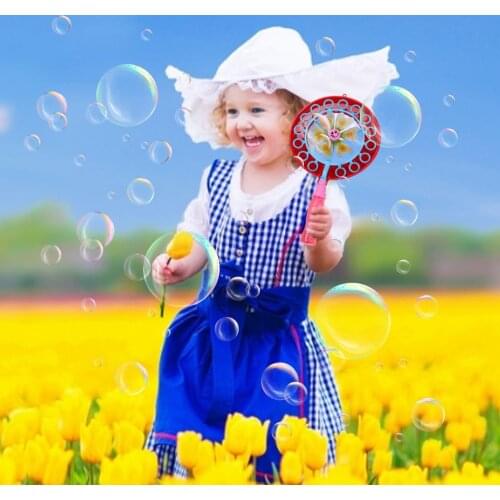 Pop Summer New Windmill Bubble Blower Pinwheel Shape Bubble Wand Spinner Bubble Maker Colorful Bubbles Outdoor Fun Toy