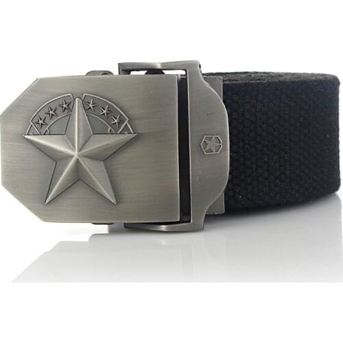 Mens Belts Canvas Men High Quality Black Metal Buckle Army Military Training Tactical Belt New Unisex Casual Jeans Accessories