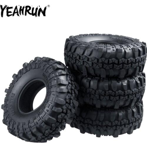 YEAHRUN 1.9" Rubber Tyre Wheel Tires 107x42mm for 1/10 Axial SCX10 D90 Traxxas TRX4 RC Rock Crawler Car Wheels Parts