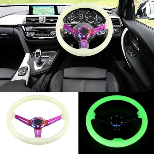 14-inch 350MM Steering Wheel Universal Luminous Auto Drifting Steering Wheel for Racing Car