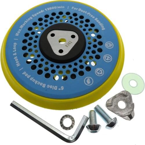 6" 148mm 15-Hole Sanding Pad Multi-functional Dust Free Backing Plate Hook and Loop Power Tools Accessories