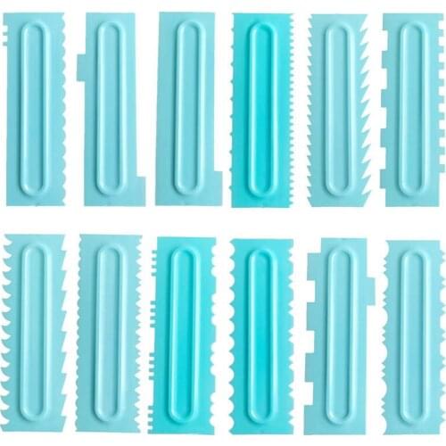 Cake Scraper Cream Smoother Pastry Icing Combs Baking Accessories Fondant Spatulas Food Grade Plastic Cake Decorating Comb