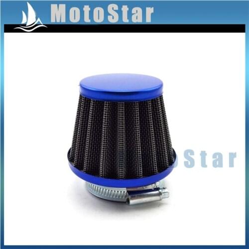 Steel 38mm Blue Air Filter For 50cc 70cc 90cc 110cc 125cc Pit Dirt Bike ATV Quad GY6 50cc QMB139 Engine Moped Scooter