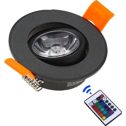 LED Ceiling Light 12V DC RGB 16Colors Dimmable IR Remote Control Spot light For Ktv Bar Living Background Wall Lamp Bulbs 220V