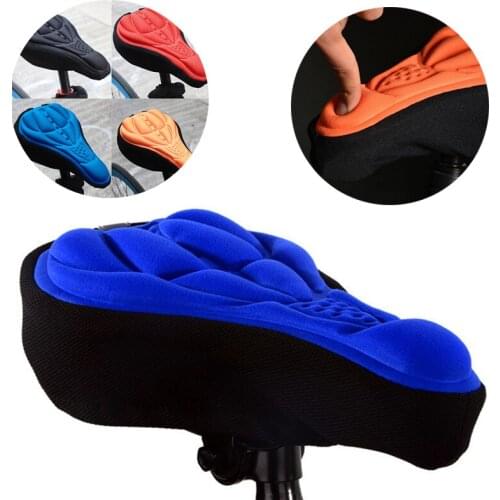 Bicycle Saddle Seat Bike Accessories Ultra Soft Silicone 3D Gel Pad Cover Cushion MTB Cycling Thickened Extra Comfort Seat Pads