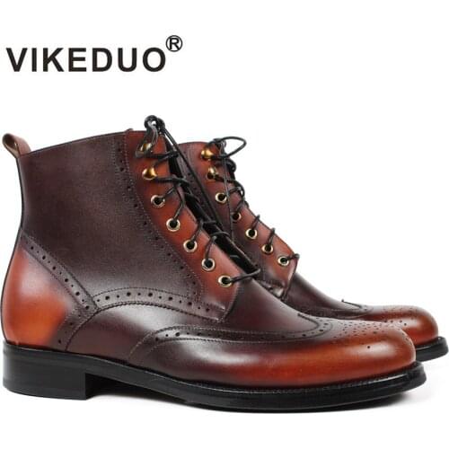 VIKEDUO Men's Motorcycle Boots