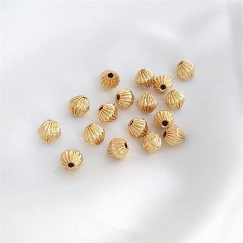 14K Gold Filled Batch flower small round tube, cross bead, straight tube, loose bead, diy jewelry and bead material