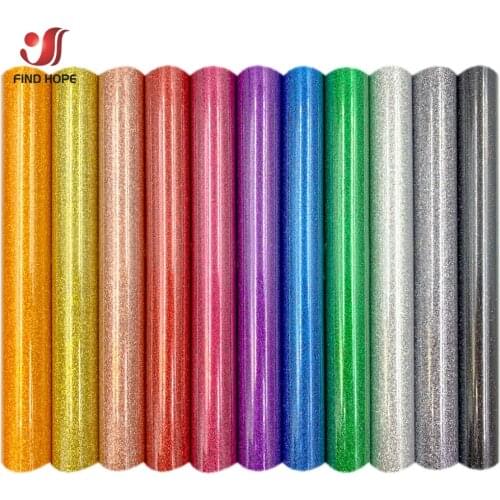 19"x39" Glitter Heat Transfer Vinyl Heat Press Cricut Film Making Sign Pattern for Clothing Bag Hat Decor DIY Works with Cutting