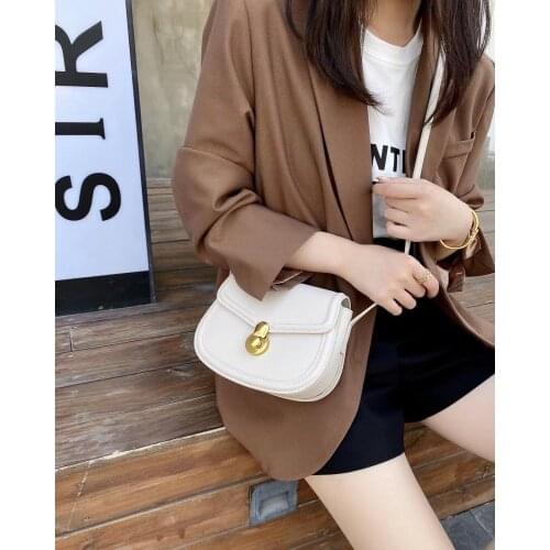 OUSSON 2021 New Design Small Square Leather Crossbody Bag Exquisite Female Retro Shoulder Bag For Woman