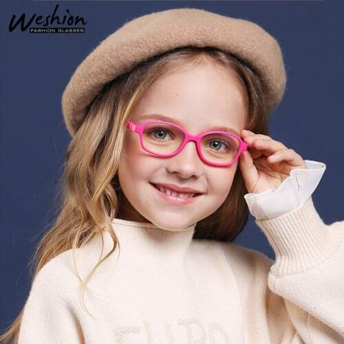 Anti Blue Light Blocking Glasses Kids Small Boy Girls Computer Flexible Optical Frame Prescription Reflective TR90 Clear Glasses