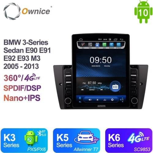 Ownice Android 10.0 BMW 3-Series Sedan E90 E91 E92 E93 M3 2005 2011 2012 2013 Car Radio Auto Multimedia Video Audio GPS Player