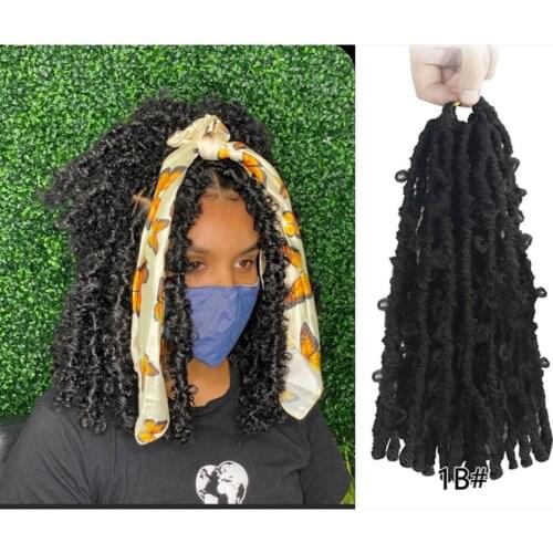 Butterfly Locs Distressed Faux Locs Crochet Braids Hair Pre-twisted Braids Hair Easy Install