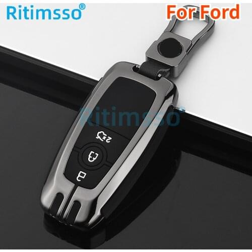 Zinc Alloy Key Case Cover for Ford Fusion Mustang Explorer F-150 F-250 F-350 2017 2018 Remote Key Case Shell Cover Skin Holder