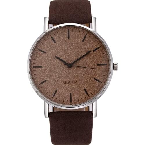 Simple Fashion Women Wristwatch New pattern Circular dial Leather Wrist Watch Elegant Retro Ladies Watch Montre Femme