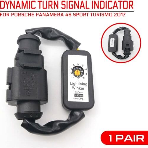 2Pcs Black LED Taillight Add-on Module Cable Wire Harness For PORSCHE Panamera 4S Sport Turismo Dynamic Turn Signal Indicator