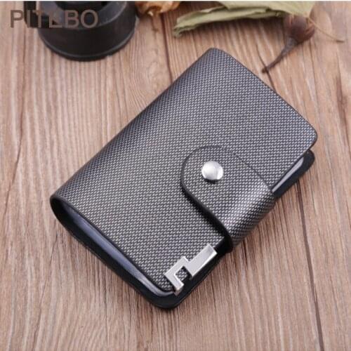 PITEBO Business and leisure dual-use man real cow leather card Wallet, Bank Card Clip, large capacity, convenient small