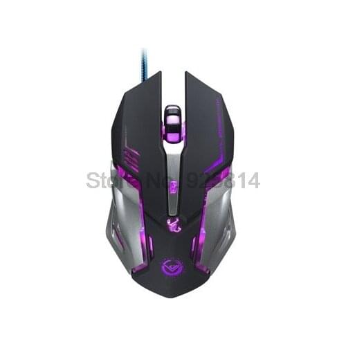 By dhl 50pcs Gaming Mouse Ajustable 3200DPI 6 Buttons Optical Macro Programming USB Game Mouse 3 Color Breathing Variable Lights