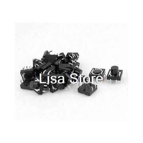 Electronic 4 Terminals SPST Round Button Micro Switch