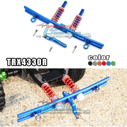 GPM 1/10 TRX4 TRX-4 82056-4 Upgrade Accessories Aluminum Alloy Spring Unloading Rear Bumper + U-hook + Trailer Hook TRAXXAS