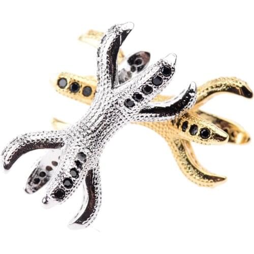 JAAAR Micro clip CZ copper eight claw gasket connector amulet ladies mens natural stone bracelet DIY jewelry production AQ009