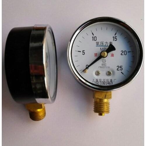 Oxygen Pressure Reducer Pressure Gauge YO-60 0-25mpa Diameter 60mm