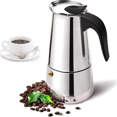 Stainless Steel Coffee Pot Mocha Espresso Percolator Pot Coffee Maker Pot Percolator Drink Tool Cafetiere Latte Stovetop