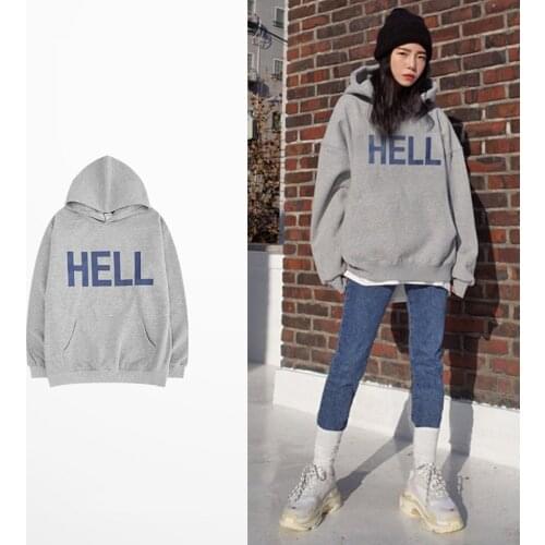 2020 Winter Mens Hoodiess Thick Letter Print Korean Fashion Harajuku Simple Casual Loose Couple Clothes Oversized Streetwear