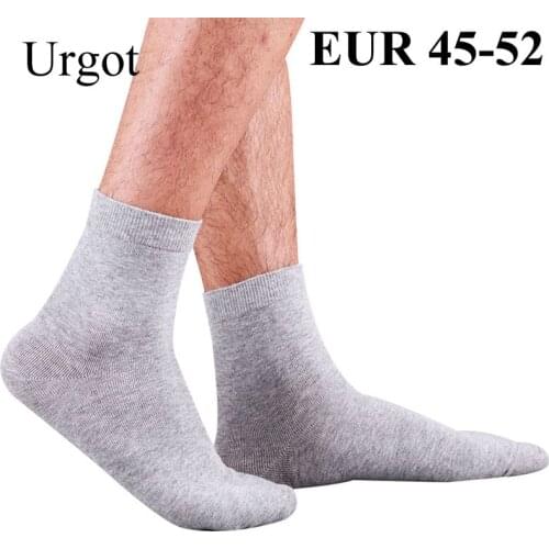 Urgot 5 Pairs Mens Socks 98% Cotton High Quality Socks Men Large Big Plus Size 49,50,51 Casual Business Sock Calcetines Hombre