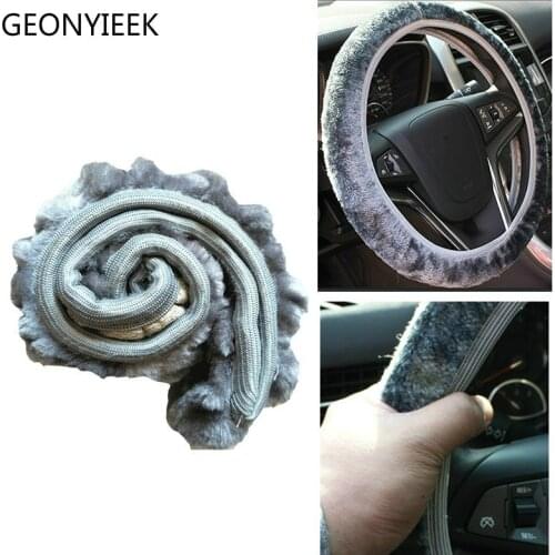 Soft Warm Plush Winter Car Steering-Wheel Cover Elastic Universal Steering Wheel Cover Auto Supplies Cars Accessories CSL2018