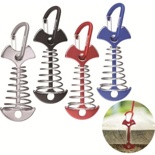 Fishbone Floor Nails Camping Tent Nail Outdoor Camp Anch Peg Wind Rope Chains Linked Outdoor Party Camping Wind Anchor Holder