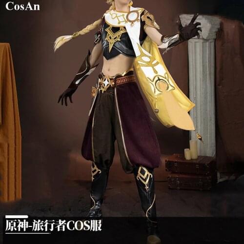New Game Genshin Impact Aether Cosplay Costume Traveler Lovely Combat Uniform Unisex Activity Party Role Play Clothing S-XL