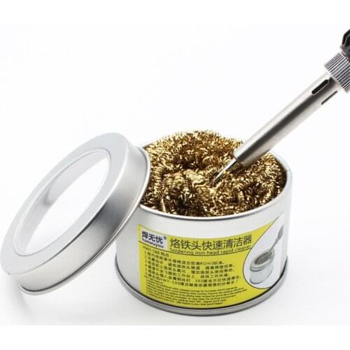 Desoldering soldering iron mesh filter cleaning nozzle tip copper wire ball clean ball dross box Cleaning Ball