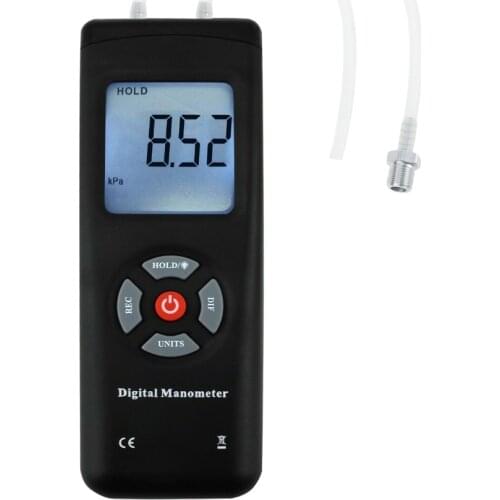 Handheld Digital Dual-port Manometer Professional pressure gauge Differential Air Pressure Tester pressure measuring instruments