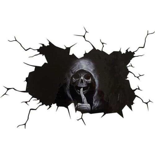 Happy Halloween Wall Floor Sticker Horror Wall Stickers Silent Skull Sticker Car Window Home Decoration Decal Decor Party