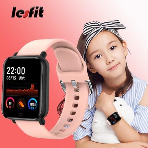 Lesfit Kid Smart Watch Boy Girl Waterproof Bluetooth Smartwatch Smart-watch Sport Android Electronic Clock Child Age 3-18 Year