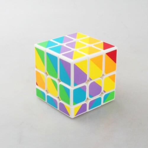 Super Difficult 3x3x3 Magic Cube Students Rainbow Sticker Cubo Magico Toys for Children Adult Anti Stress Students Birthday Gift