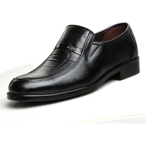 Mazefeng Brand Men Leather Formal Business Shoes Male Office Work Flat Shoes Oxford Breathable Party Wedding Anniversary Shoes