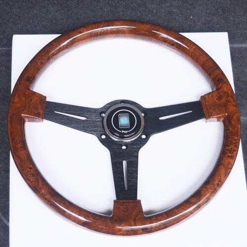 Universal 350MM 14inch Wooden Wood Look ABS ND Racing Sport Car Classic Type Steering Wheel