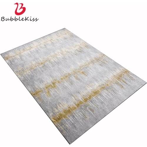 Bubble Kiss Carpet Gold Gray Abstract Stripes Area Rug Alfombra Soft Large Customize Rugs And Carpets For Home Living Room Decor
