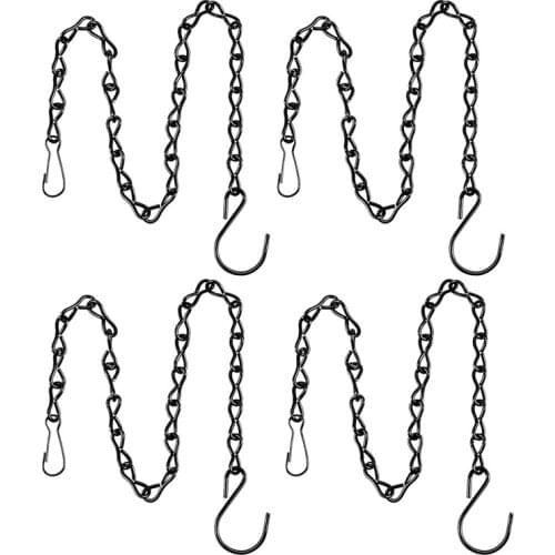 WSFS Hot 4 Pack 19.7 Inch Hanging Chain,Black, for Bird Feeders, Planters, Fixtures, Lanterns, Suet Baskets, Wind Chimes and Mor