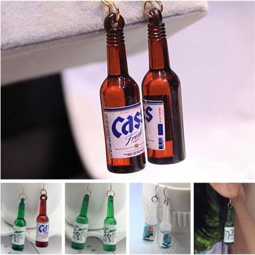 Fashion Creative Simulation of Mineral Water Bottles Earrings Cute Handmade Earrings Womens Jewelry