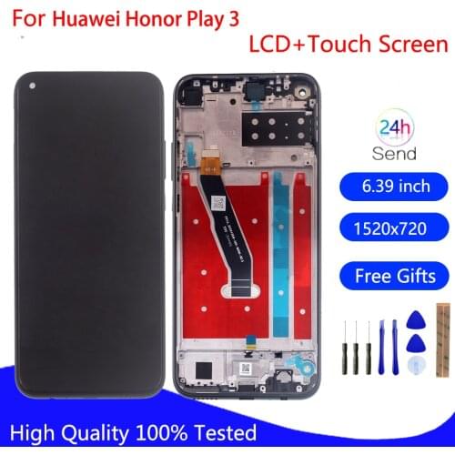 Original Display For Huawei Honor Play 3 LCD Display Screen Touch Panel Digitizer With Frame For Enjoy 10 Screen LCD Display