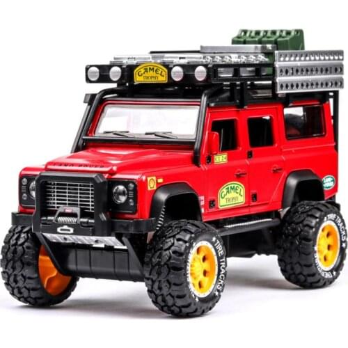 1:28 Toy Car Excellent Quality CAMEL TROPHY Defender Metal Car Toy Alloy Car Diecasts & Toy Vehicles Car Model Toys For Children