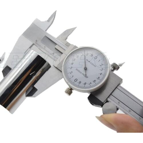 150 mm 0.02 mm Dial Vernier Caliper Metric Gauge Double Shock-proof Stainless Steel Precision Vernier Calipers Measuring Tools